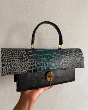 Malikah Dark Green & Black